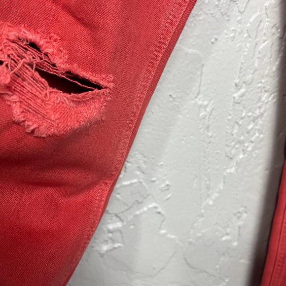 Pilcro for Anthropologie Washed Red High-Rise Slim Jeans Size 31 - Picture 7 of 12